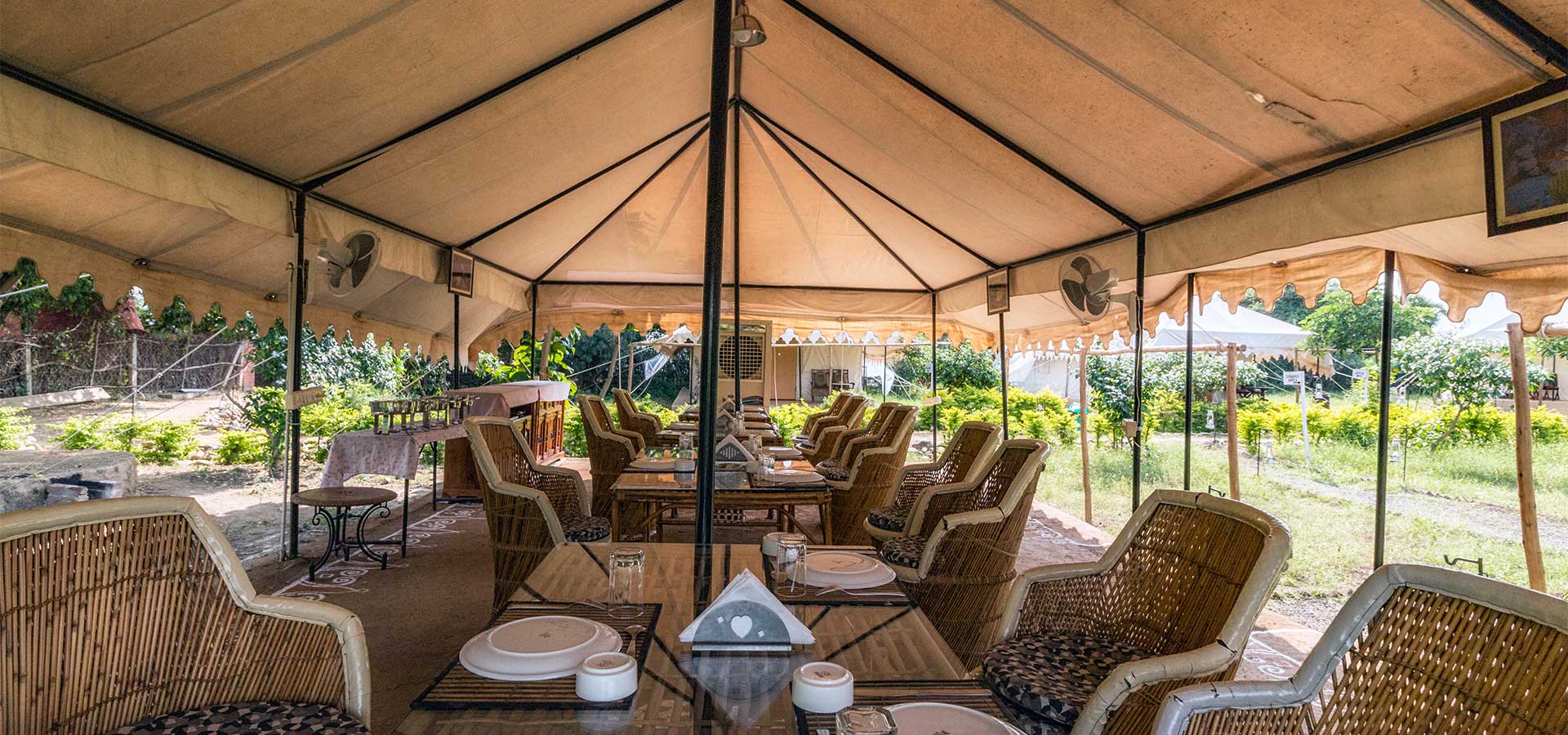 Dining at Varawal Leopard Camp