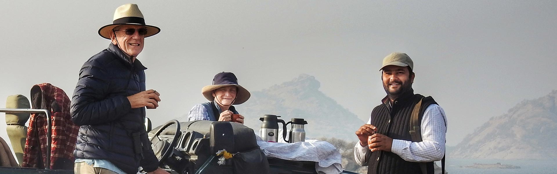 Campers enjoying tour at Jawai